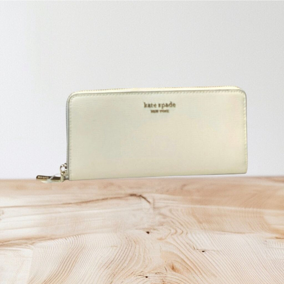 White Kate Spade Morgan Zip Around Continental Wallet - Picture 9 of 12